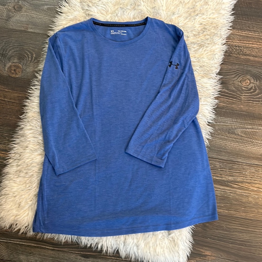 2XL, blue, half way sleeves, Under Armour